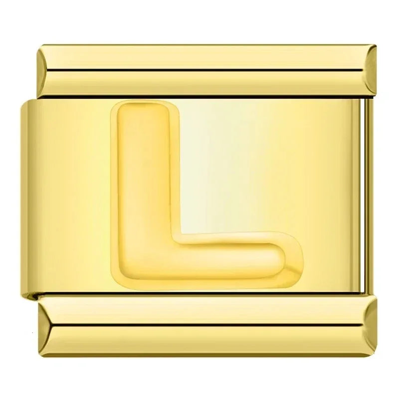 Letter L Charm | Gold Italian Charm Bracelet