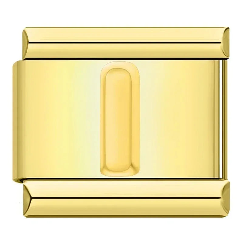 Letter I Charm | Gold Italian Charm Bracelet