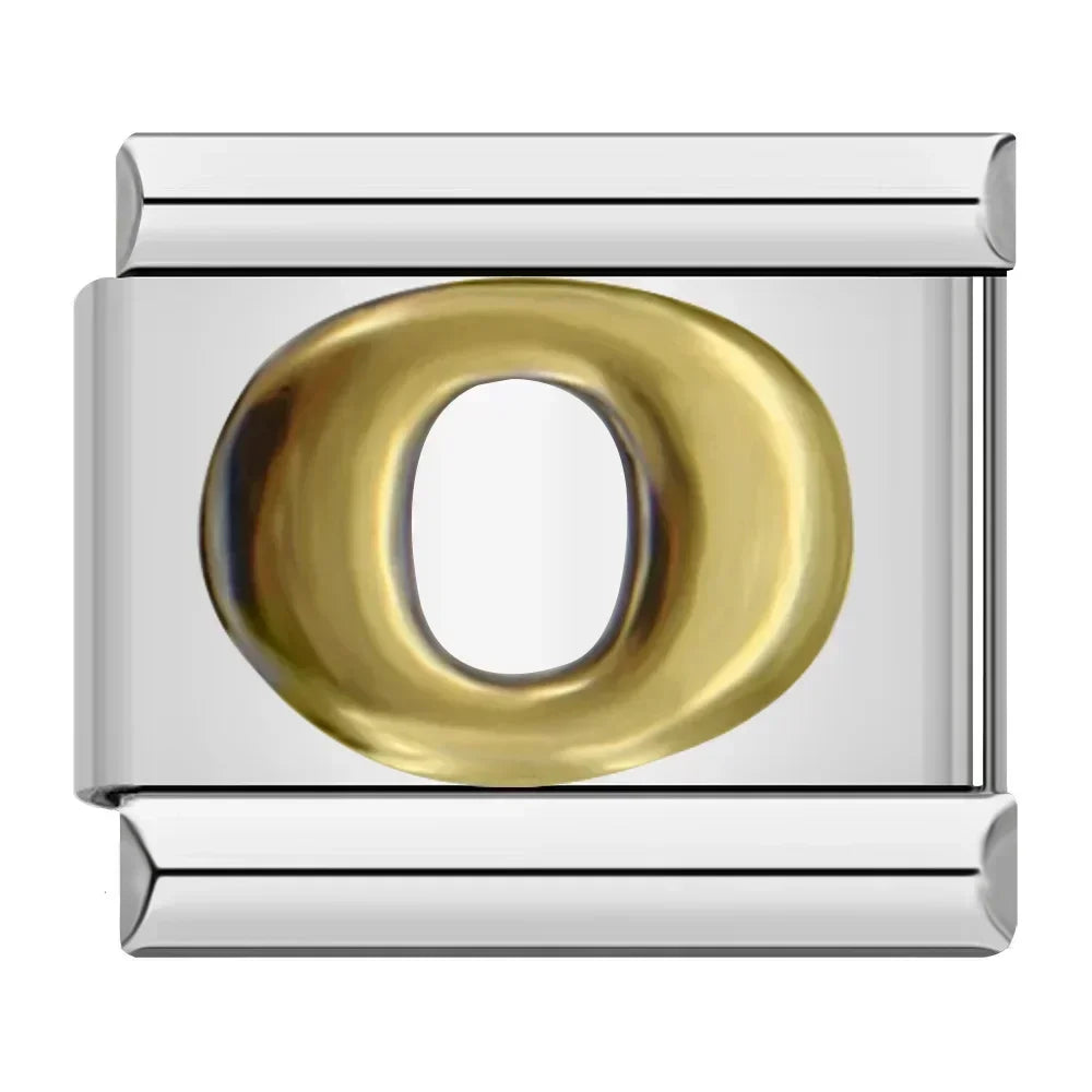 Letter O Charm | Silver Italian Charm Bracelet