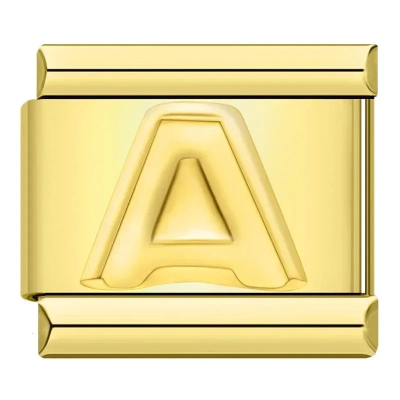 Letter A Charm | Gold Italian Charm Bracelet