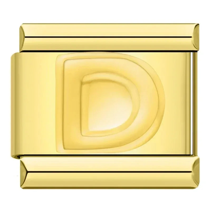 Letter D Charm | Gold Italian Charm Bracelet