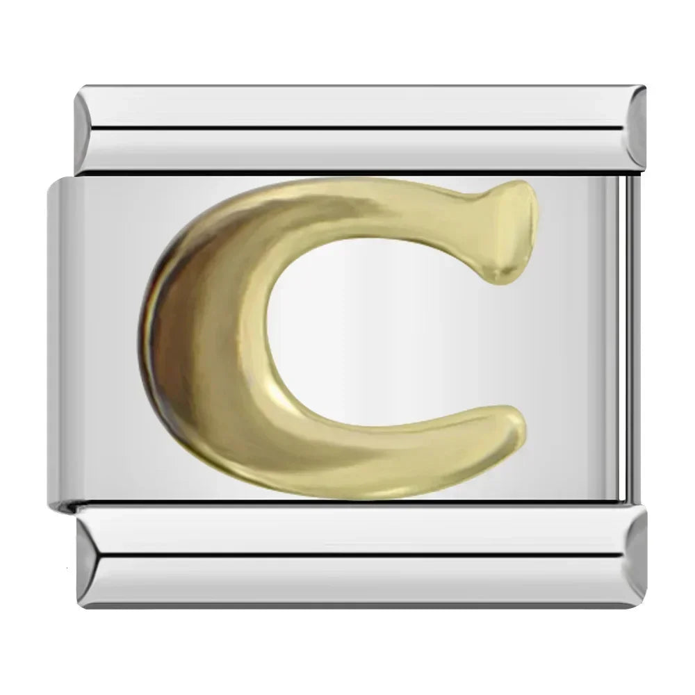 Letter C Charm | Silver Italian Charm Bracelet