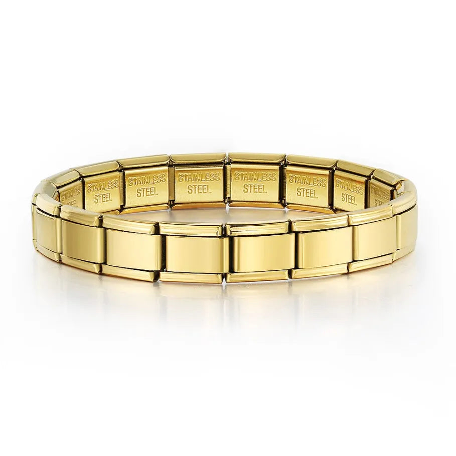 Gold Italian Charm Bracelet - 9mm Starter Bracelet
