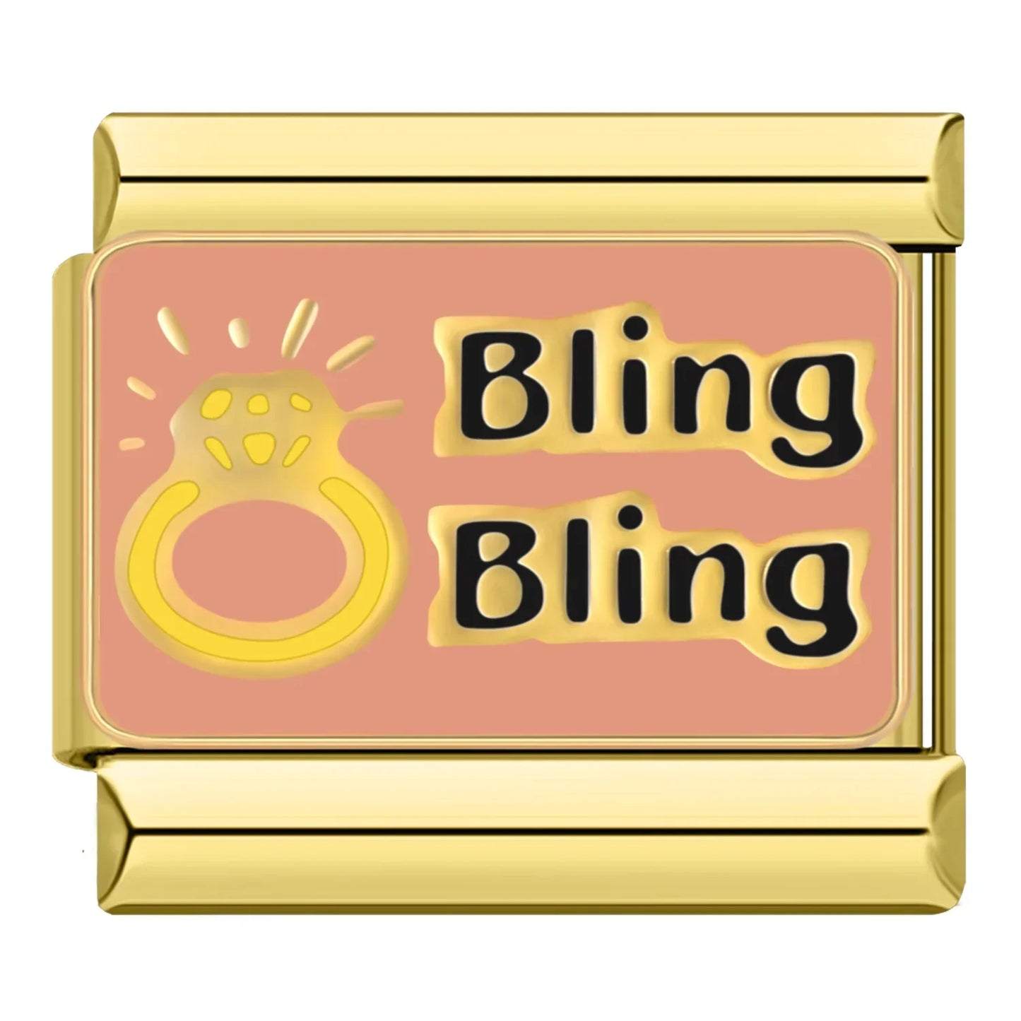 Bling Bling Charm | Gold Italian Charm Bracelet