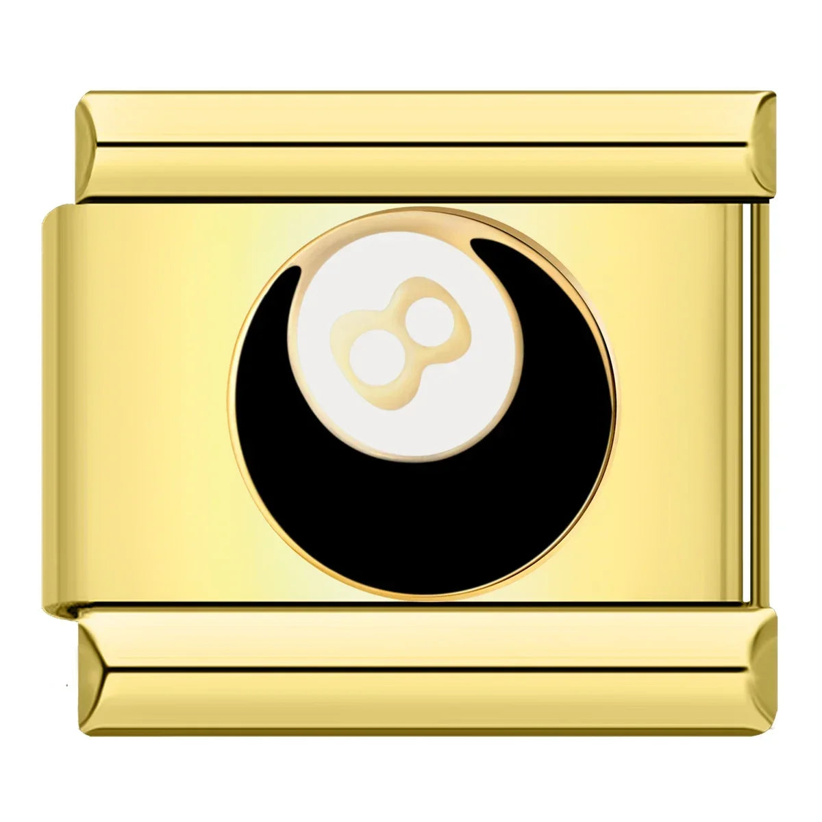8 Ball Charm | Gold Italian Charm Bracelet