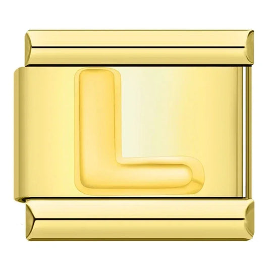 Letter L Charm | Gold Italian Charm Bracelet