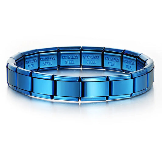 Blue Italian Charm Bracelet - 9mm Starter Bracelet