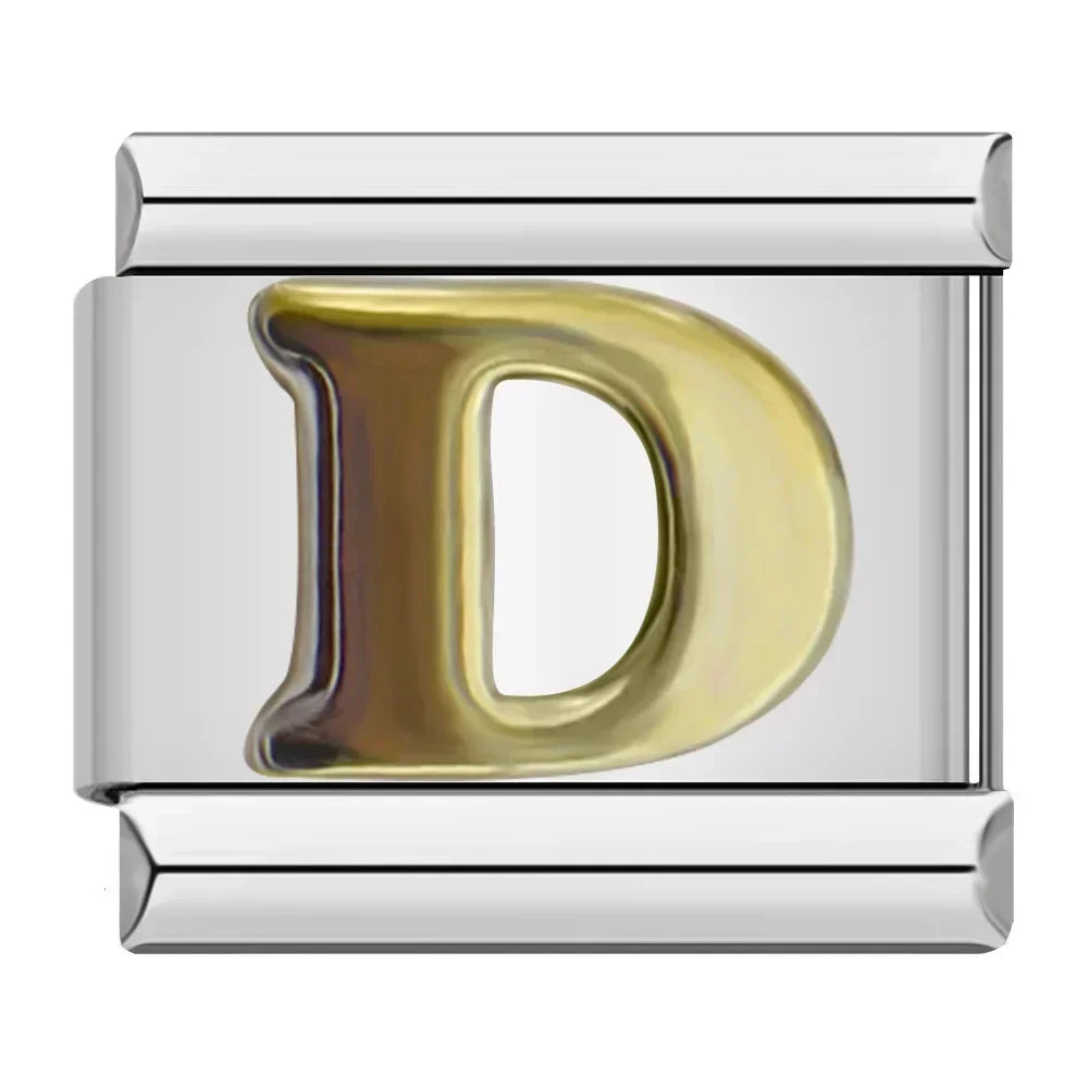 Letter D Charm | Silver Italian Charm Bracelet