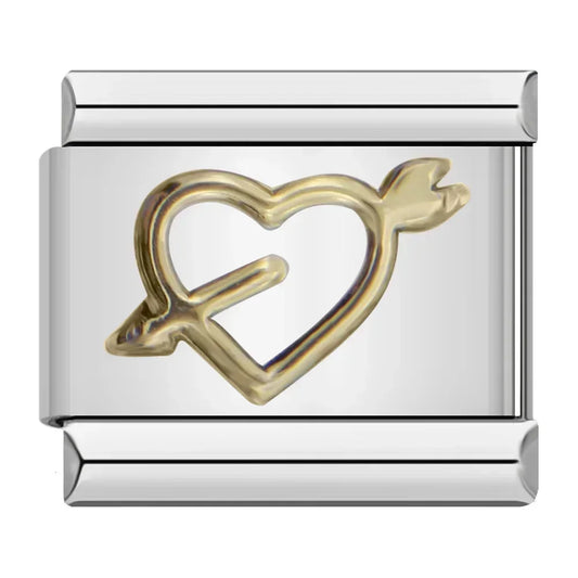 Cupid Heart Charm | Silver Italian Charm Bracelet