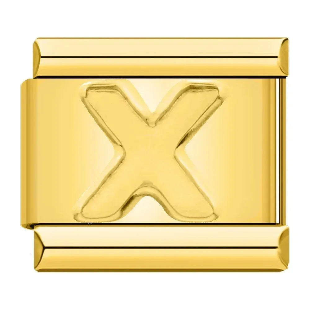 Letter X Charm | Gold Italian Charm Bracelet