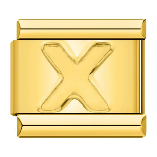 Letter X Charm | Gold Italian Charm Bracelet
