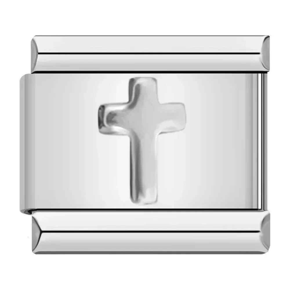 Cross Charm | Silver Italian Charm Bracelet