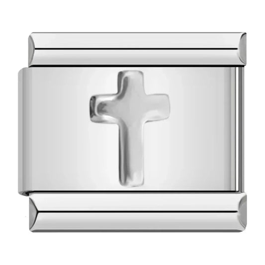Cross Charm | Silver Italian Charm Bracelet