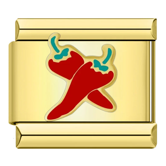 Chili Charm | Gold Italian Charm Bracelet