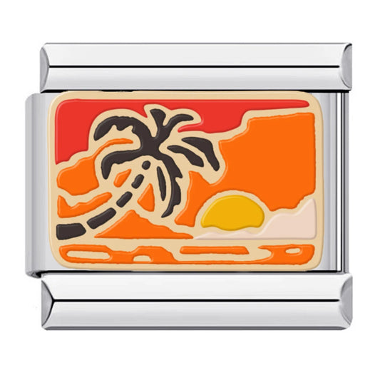 Sunset Charm | Silver Italian Charm Bracelet