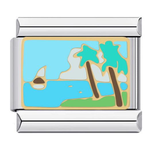 Island Charm | Silver Italian Charm Bracelet