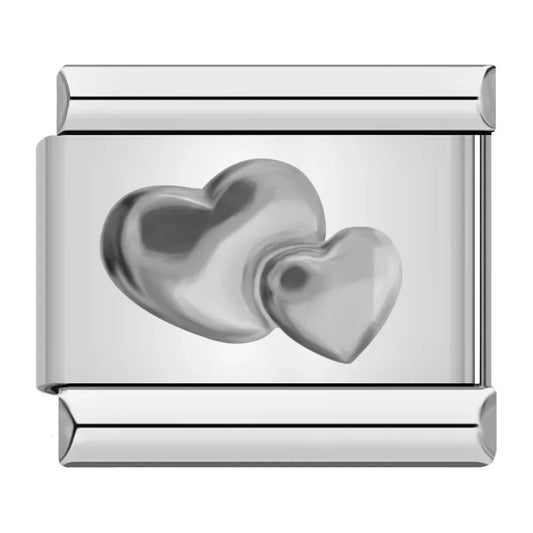 Silver Hearts Charm | Silver Italian Charm Bracelet