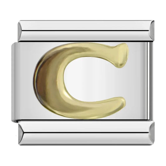 Letter C Charm | Silver Italian Charm Bracelet