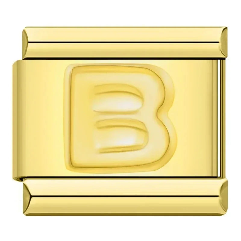 Letter B Charm | Gold Italian Charm Bracelet