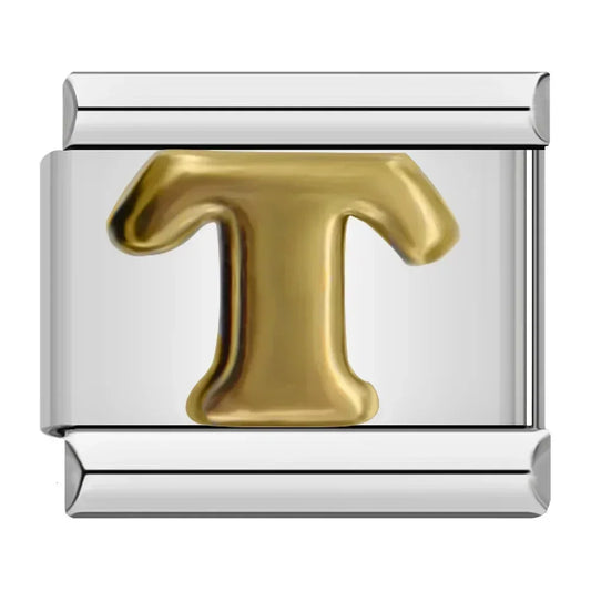 Letter T Charm | Silver Italian Charm Bracelet