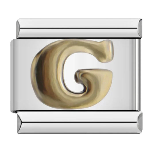 Letter G Charm | Silver Italian Charm Bracelet