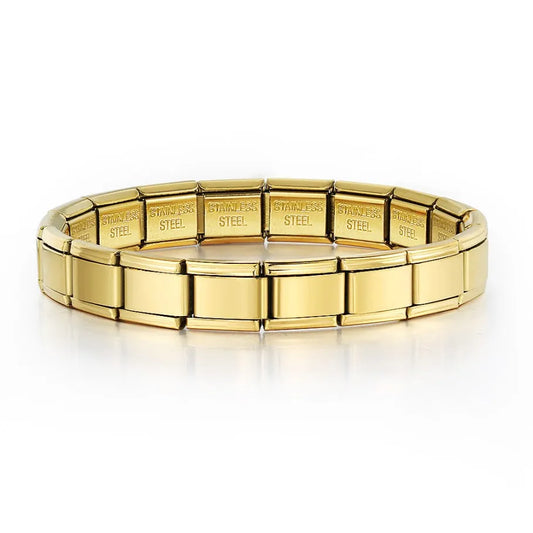 Gold Italian Charm Bracelet - 9mm Starter Bracelet