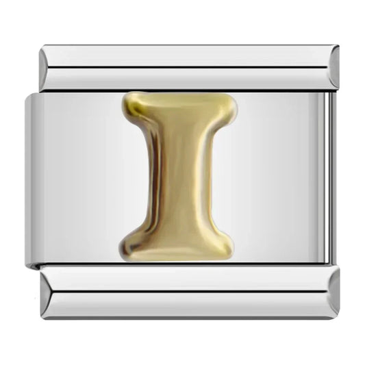 Letter I Charm | Silver Italian Charm Bracelet