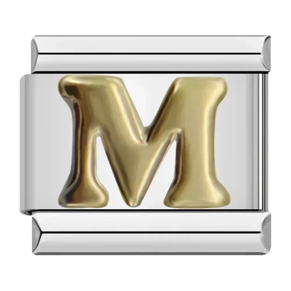 Letter M Charm | Silver Italian Charm Bracelet