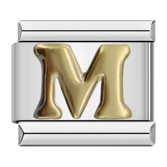 Letter M Charm | Silver Italian Charm Bracelet
