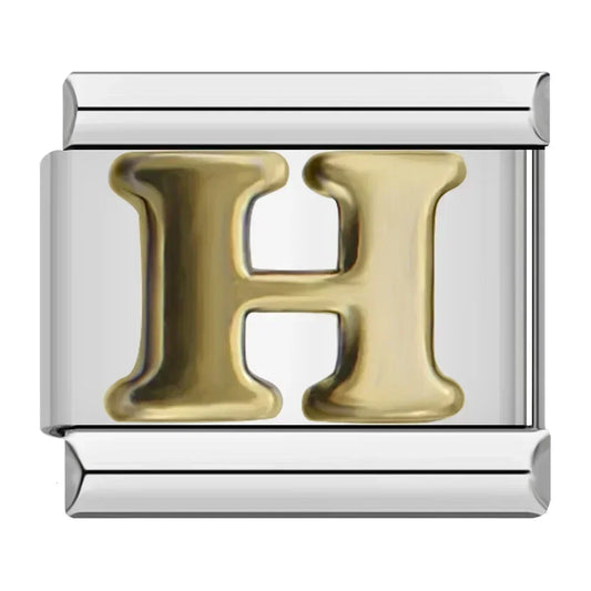Letter H Charm | Silver Italian Charm Bracelet