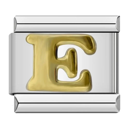 Letter E Charm | Silver Italian Charm Bracelet