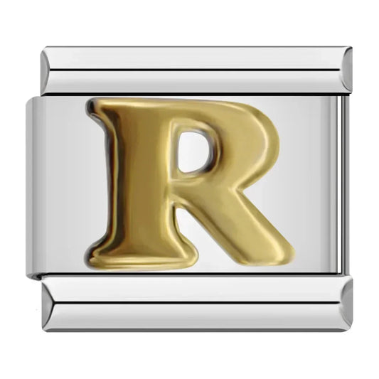 Letter R Charm | Silver Italian Charm Bracelet